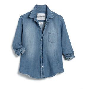 Frank & Eileen Barry Button-up shirt distressed vintage wash NEW